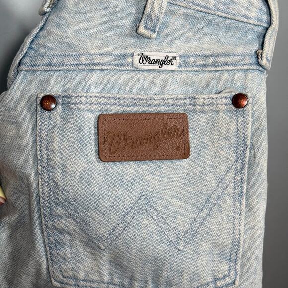 Vintage Wrangler Acid Wash High Rise Straight Leg Mom Jeans Made in USA 25x33 - Picture 4 of 13